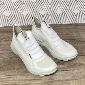Ecco White Slip-On Sneakers